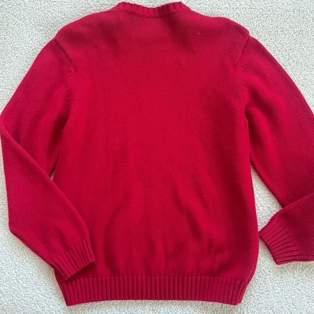 Chaps Men's Rich Red Crewneck Sweater preppy